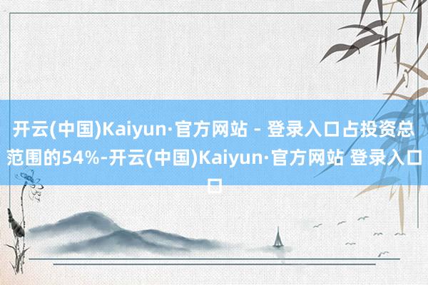 开云(中国)Kaiyun·官方网站 - 登录入口占投资总范围的54%-开云(中国)Kaiyun·官方网站 登录入口
