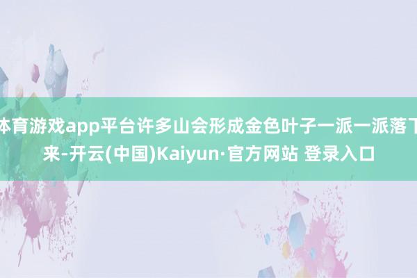 体育游戏app平台许多山会形成金色叶子一派一派落下来-开云(中国)Kaiyun·官方网站 登录入口