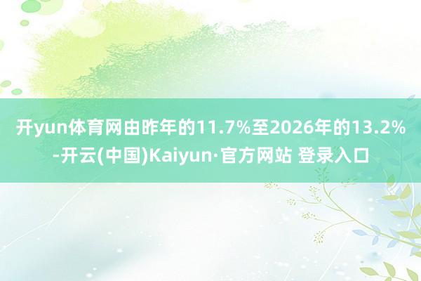 开yun体育网由昨年的11.7%至2026年的13.2%-开云(中国)Kaiyun·官方网站 登录入口