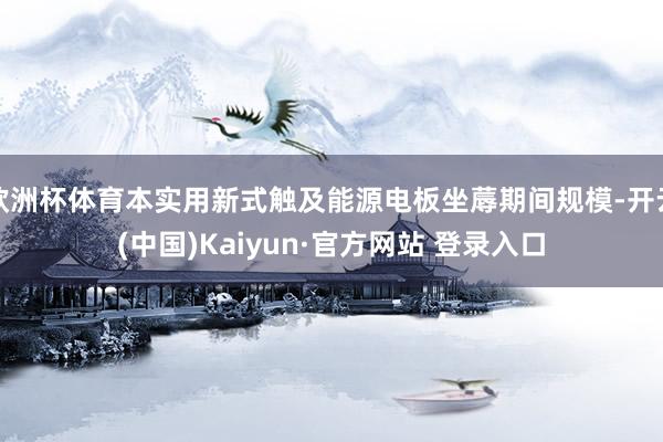 欧洲杯体育本实用新式触及能源电板坐蓐期间规模-开云(中国)Kaiyun·官方网站 登录入口