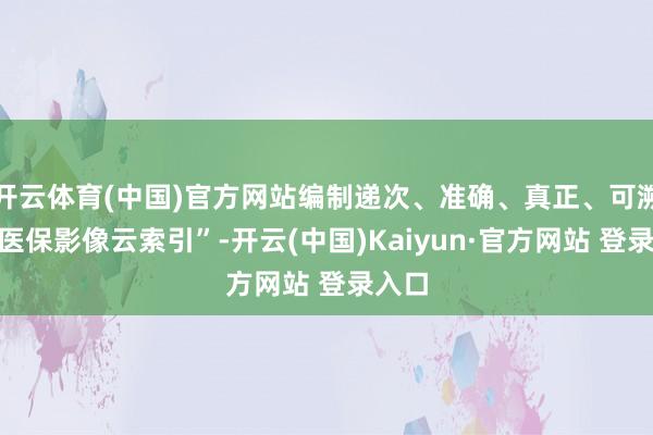开云体育(中国)官方网站编制递次、准确、真正、可溯的“医保影像云索引”-开云(中国)Kaiyun·官方网站 登录入口