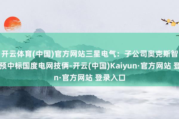 开云体育(中国)官方网站三星电气：子公司奥克斯智能科技预中标国度电网技俩-开云(中国)Kaiyun·官方网站 登录入口